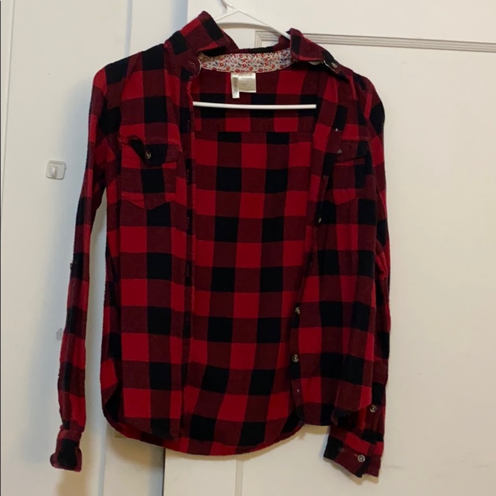 BLACK AND RED FLANNEL